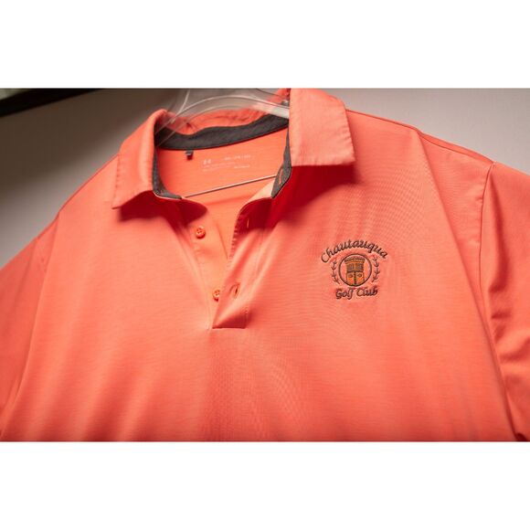 Chautauqua Golf Polo size 2X Bright Orange Under Armour Size 2X - Picture 7 of 8